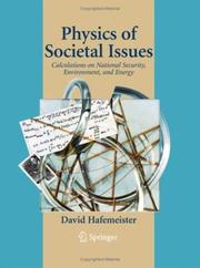 Front cover of Physics of societal issues by David W. Hafemeister