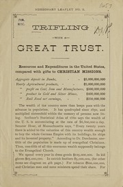 Cover of Trifling with a great trust by Unknown