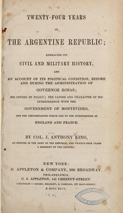 Front cover of Twenty-four years in the Argentine Republic by J. Anthony King