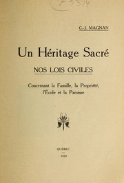 Cover of Un Héritage sacré by C.-J Magnan