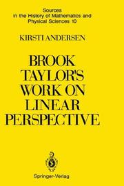 Cover of Brook Taylor's Work on Linear Perspective by Kirsti Andersen