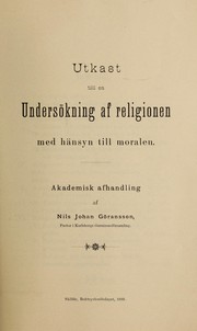 Front cover of Utkast till en Undersökning af religionen by Nils Johan Göransson