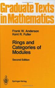 Front cover of Rings and categories of modules by Frank W. (Wylie) Anderson