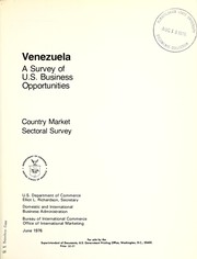 Front cover of Venezuela by United States. Bureau of International Commerce.