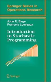 Cover of Introduction to stochastic programming by John R. Birge