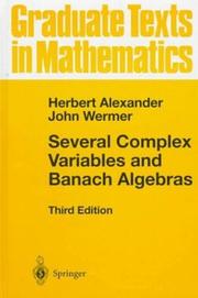 Cover of Several complex variables and Banach algebras by Herbert Alexander