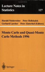 Cover of Monte Carlo and Quasi-Monte Carlo methods 1996 by Harald Niederreiter