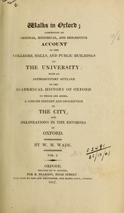 Front cover of Walks in Oxford by W. M. Wade