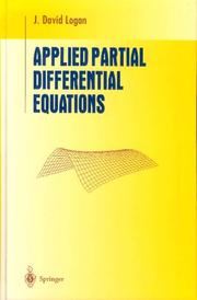Cover of Applied partial differential equations by J. David Logan