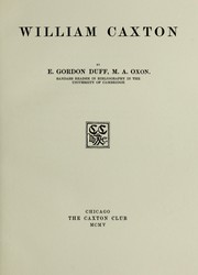 Cover of William Caxton by E. Gordon Duff