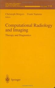 Cover of Computational radiology and imaging by Christoph Börgers