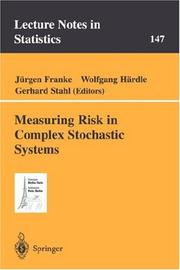 Cover of Measuring risk in complex stochastic systems by Wolfgang Härdle