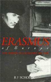 Front cover of Erasmus of Europe by Richard J. Schoeck
