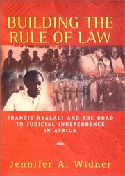 Front cover of Building the rule of law by Jennifer A. Widner