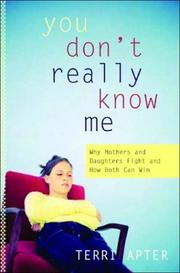 Cover of You Don't Really Know Me by Terri E. Apter