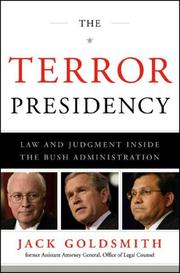 Cover of The terror presidency by Jack L. Goldsmith