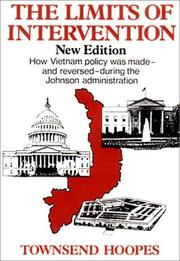 Cover of The limits of intervention by Townsend Hoopes