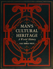 Front cover of Man's cultural heritage by Paul Thomas Welty