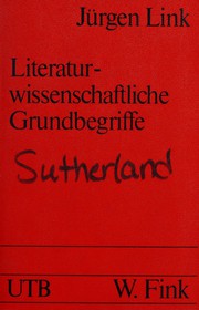Front cover of Literaturwissenschaftliche Grundbegriffe by Jürgen Link