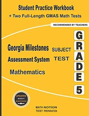 Front cover of Georgia Milestones Assessment System Subject Test Mathematics Grade 5 by Michael Smith
