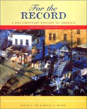 Cover of For the record by David Emory Shi