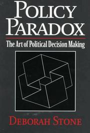 Front cover of Policy paradox by Deborah A. Stone