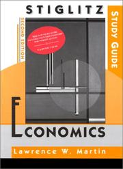 Front cover of Study Guide for Stiglitz's Economics by Lawrence W. Martin