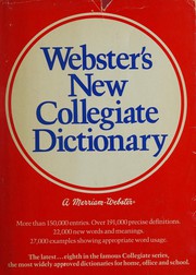 Front cover of Webster's new collegiate dictionary by Websters Merriam