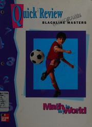 Front cover of Math in my world by McGraw-Hill Companies. McGraw-Hill School Division