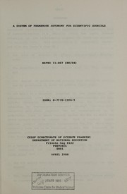 Front cover of A system of framework autonomy for scientific councils by South Africa. Department of National Education. Chief Directorate of Science Planning