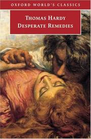 Cover of Desperate Remedies by Thomas Hardy