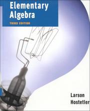 Cover of Elementary algebra by Ron Larson