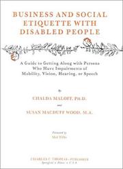 Front cover of Business and social etiquette with disabled people by Chalda Maloff
