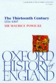 Front cover of The thirteenth century, 1216-1307 by Frederick Maurice Powicke