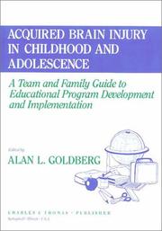 Front cover of Acquired Brain Injury in Childhood and Adolescence by Alan L. Goldberg