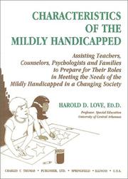 Cover of Characteristics of the Mildly Handicapped by Harold D. Love
