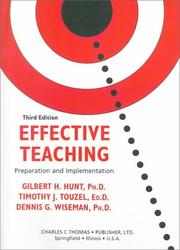 Cover of Effective teaching by Gilbert Hunt