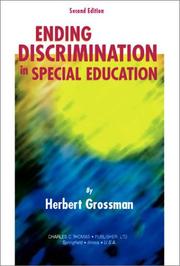 Front cover of Ending Discrimination in Special Education by Herbert Grossman