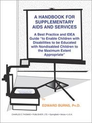 Front cover of A Handbook for Supplementary AIDS And Services by Edward Burns