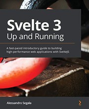 Front cover of Svelte 3 Up and Running by Alessandro Segala