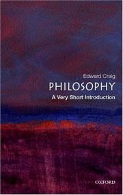 Cover of Philosophy by Edward Craig