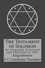 Cover of The Testament of Solomon by F. C. Conybeare