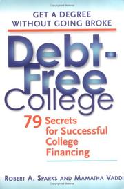 Cover of Debt-free college by Robert A. Sparks
