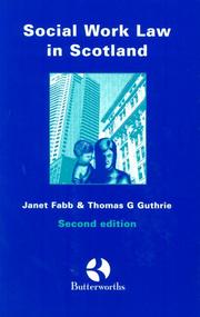 Front cover of Social work law in Scotland by Janet Fabb