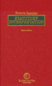 Cover of Statutory interpretation by Francis Alan Roscoe Bennion