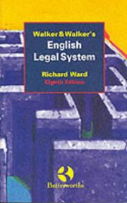 Cover of Walker & Walker's English legal system by Ward, Richard LL.B.