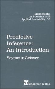 Cover of Predictive inference by Seymour Geisser