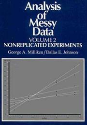 Cover of Analysis of messy data by George A. Milliken