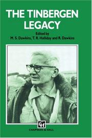Cover of The Tinbergen legacy by Tinbergen, Niko