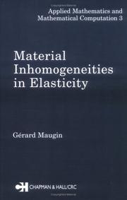 Front cover of Material inhomogeneities in elasticity by G. A. Maugin